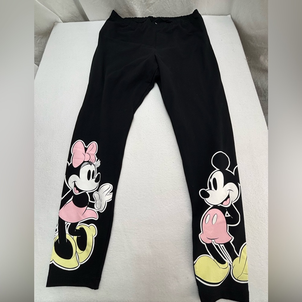 Disney Mickey & Minnie‎ Graphic Leggings Black Size Large